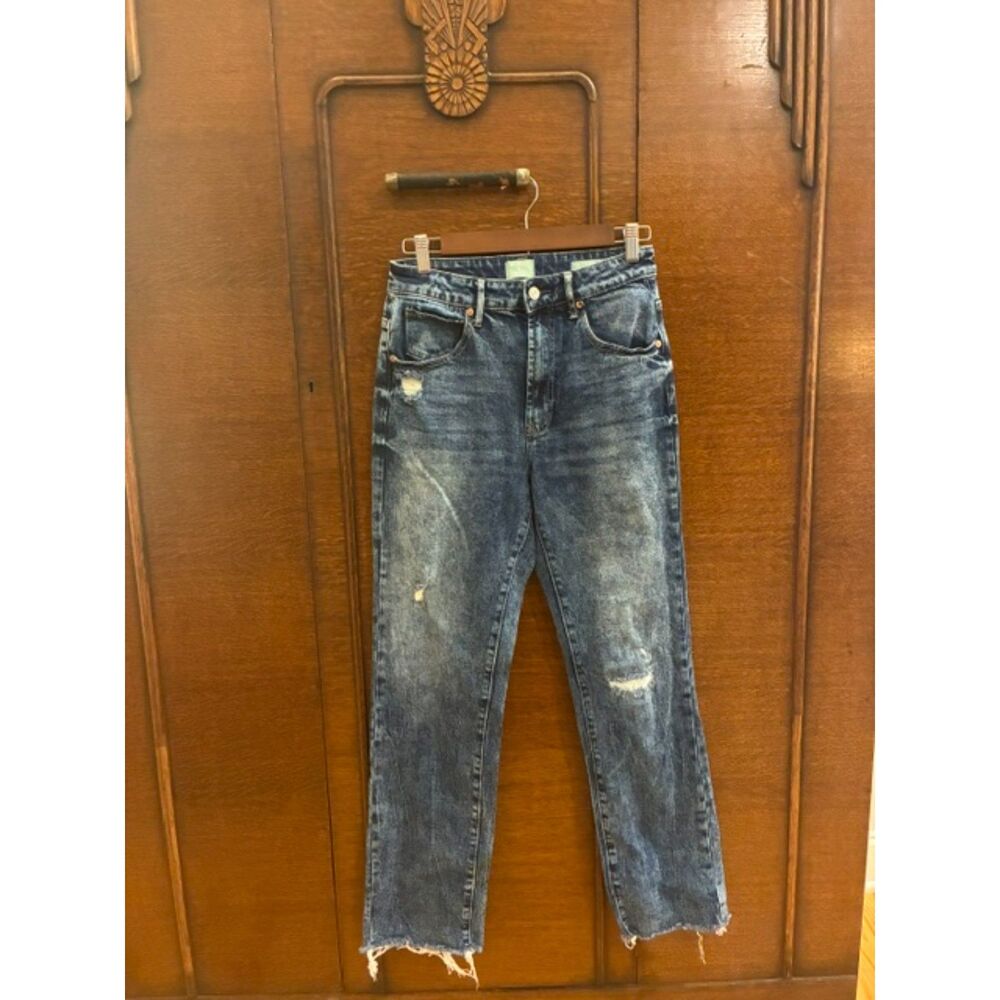 Articles of Society The Village High Rise Straight Jeans Size 4 Distressed Hem